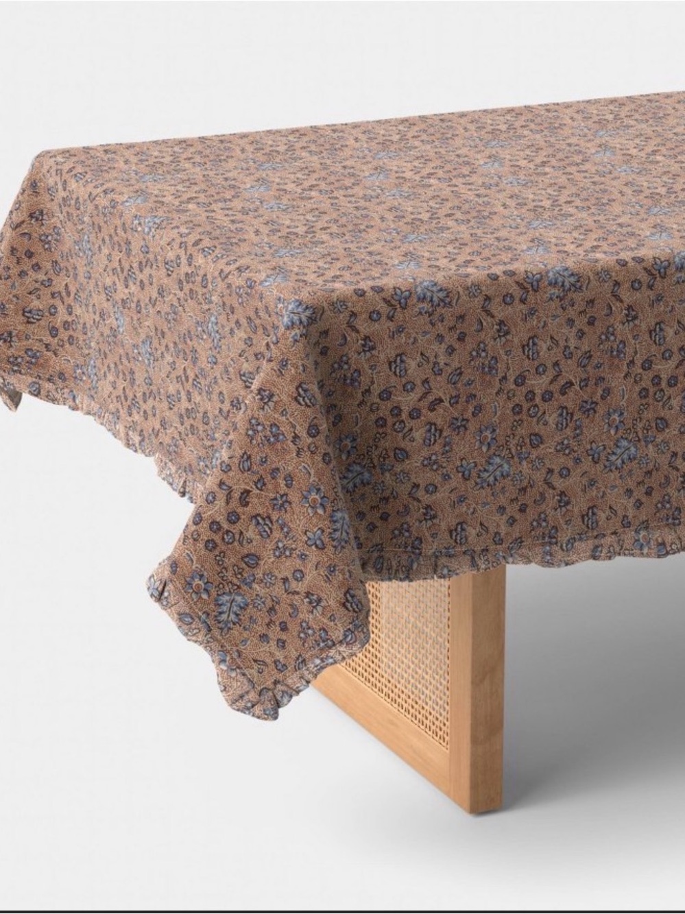 60”x85" Block Print Ruffle Tablecloth
- Threshold™